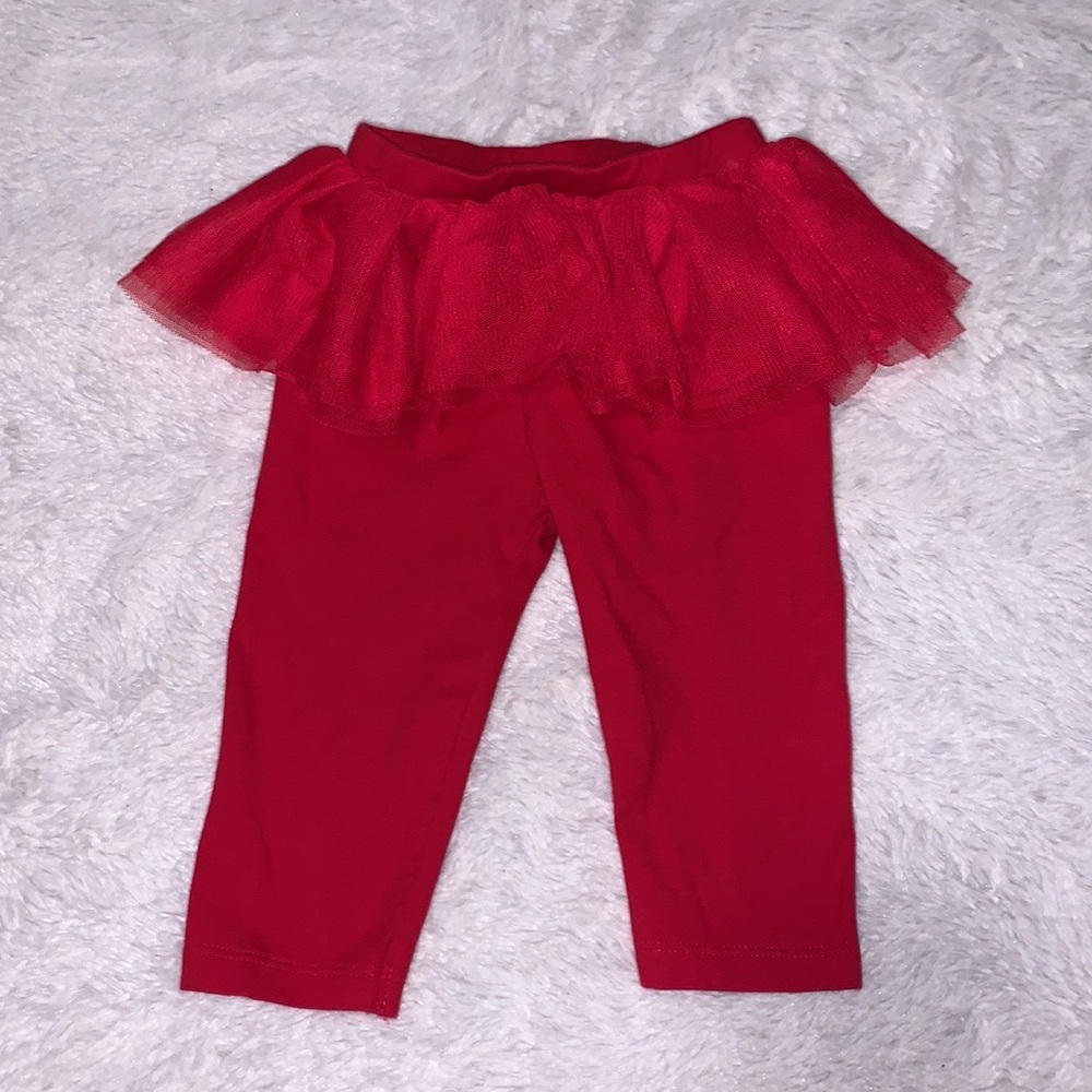 (3 for $10) bundles red tutu 3-6 month leggings